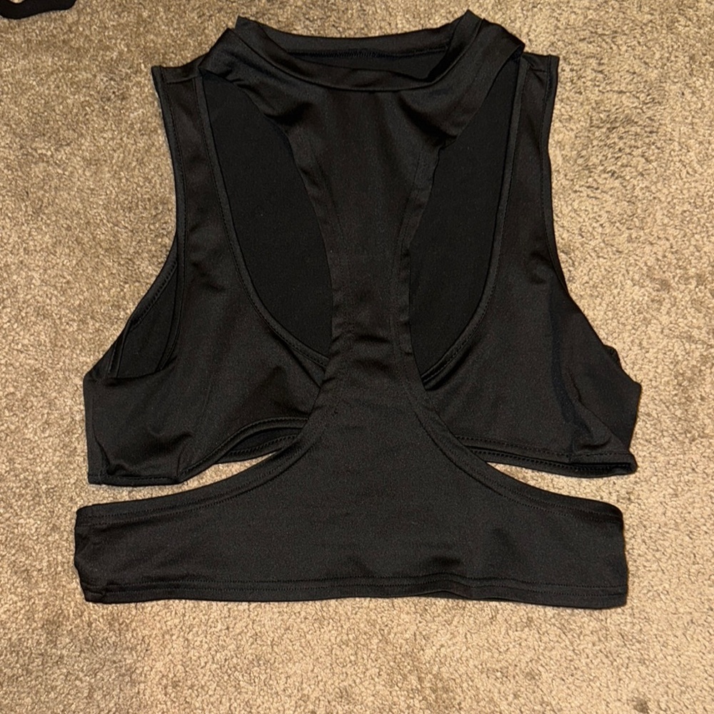 Black Sleeveless Women's Top